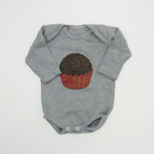 Guaxinim Unisex Grey Onesie Size: 0-3 Months Grey