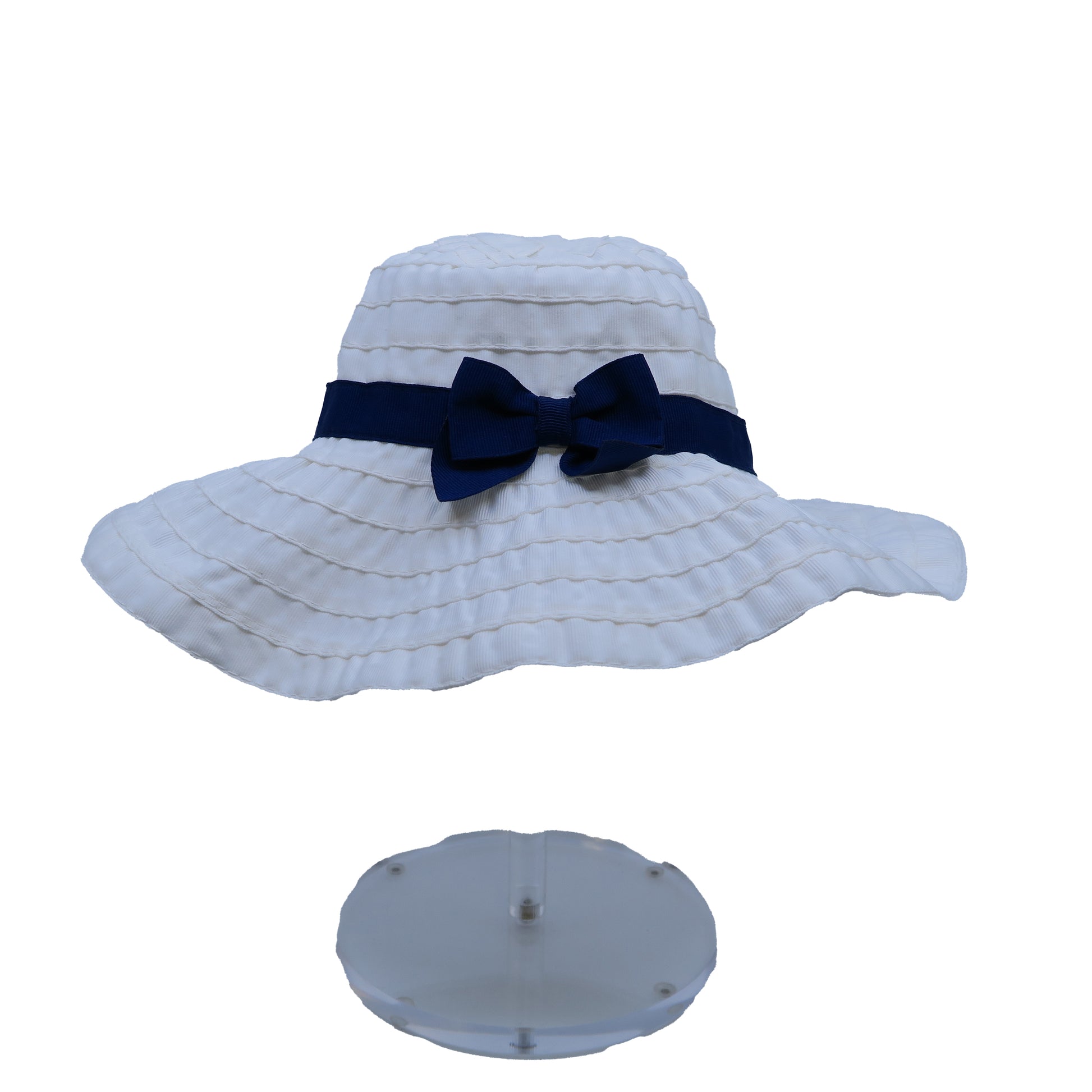 Gymboree Girls White | Navy Hat Size: 0-6 Months White | Navy