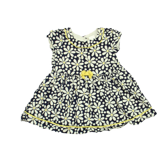 Gymboree Girls Navy Floral Dress Size: 12-18 Months Navy Floral