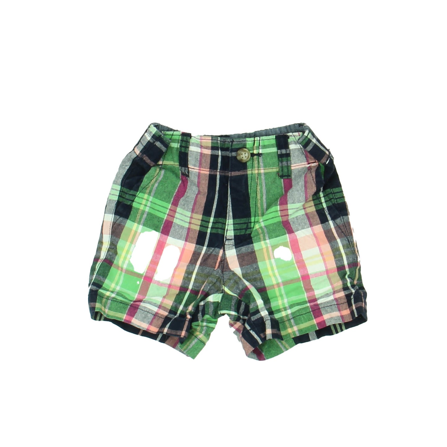 Gymboree Girls Navy | Green | Pink Shorts Size: 12 - 18 Months Navy | Green | Pink