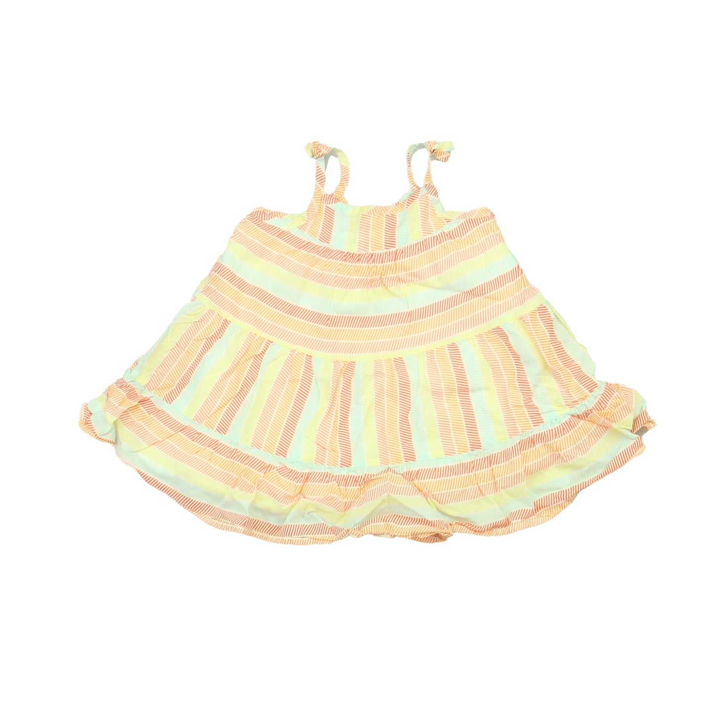 Gymboree Girls Orange | Yellow | Aqua Dress Size: 12-18 Months Orange | Yellow | Aqua