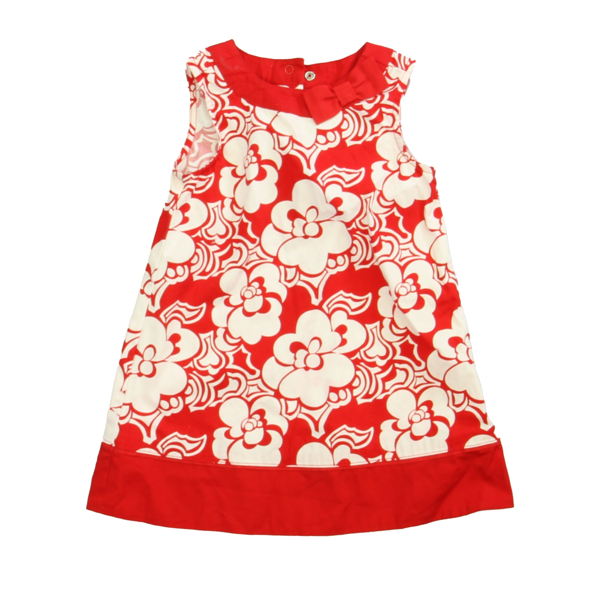 Gymboree Girls Red | White Dress Size: 12-18 Months Red | White
