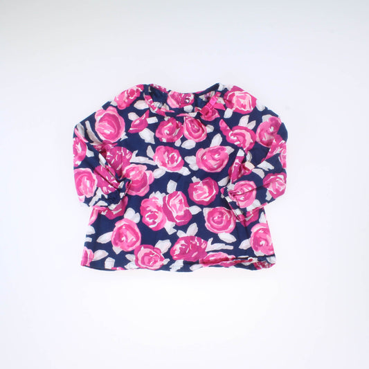 Gymboree Girls Navy | Pink Roses Dress Size: 12-18 Months Navy | Pink Roses