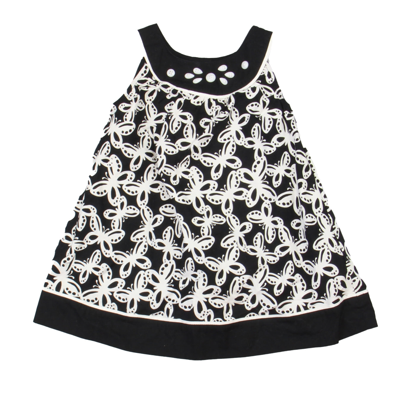 Gymboree Girls Black | White Dress Size: 18-24 Months Black | White