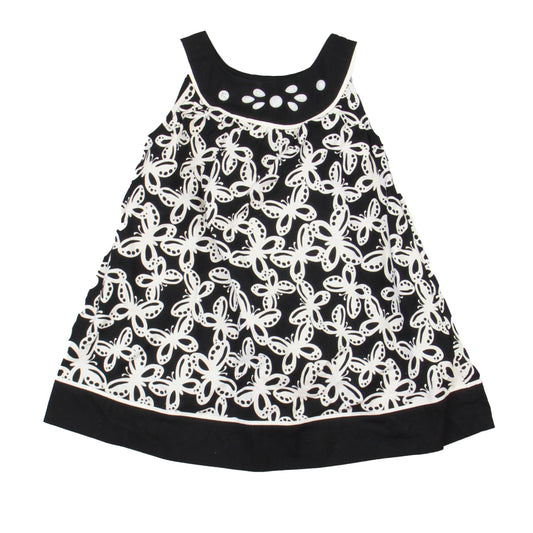 Gymboree Girls Black | White Dress Size: 18-24 Months Black | White