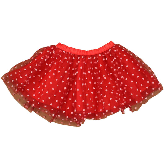 Gymboree Girls Red | White | Hearts Tutu Size: 18-24 Months