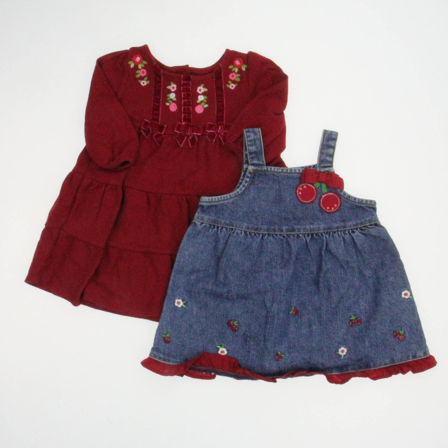 Gymboree Girls Blue | Red Dress Size: 3-6 Months Blue | Red