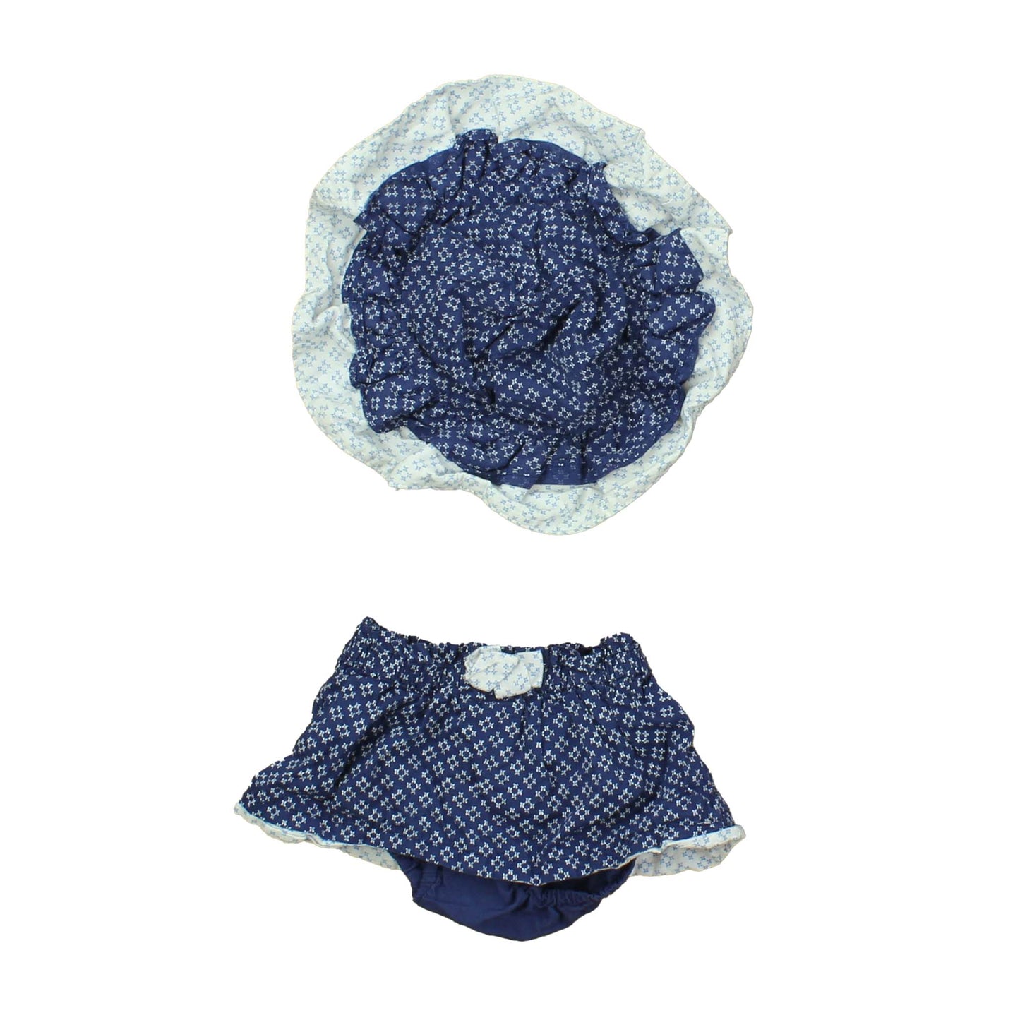 Gymboree Girls Blue | White Apparel Sets Size: 3-6 Months Blue | White