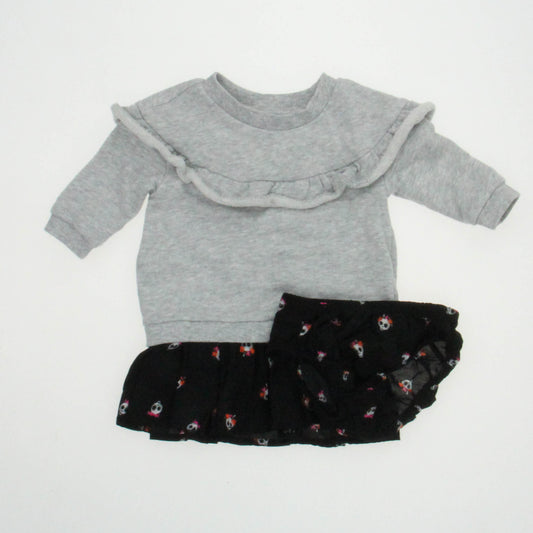 Gymboree Girls Gray | Black Dress Size: 3-6 Months