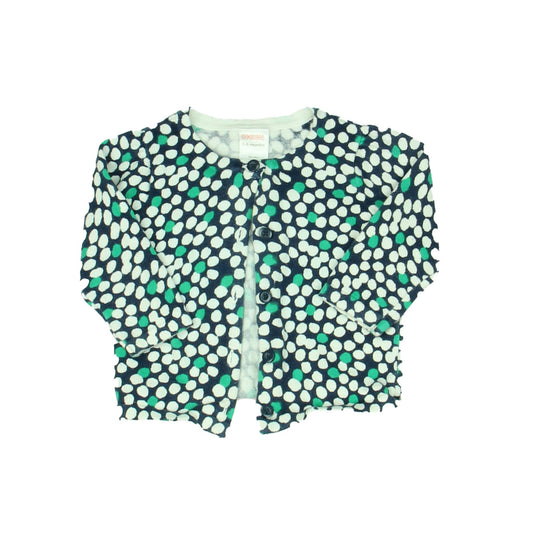 Gymboree Girls Green | white | Blue Cardigan Size: 3-6 Months Green | white | Blue