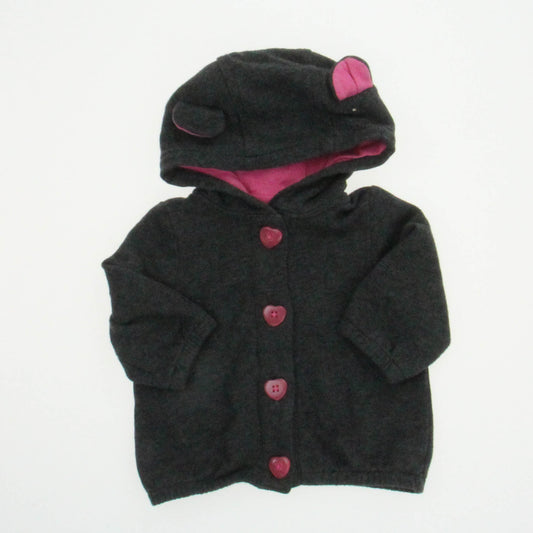 Gymboree Girls Grey | Pink Cardigan Size: 3-6 Months Grey | Pink