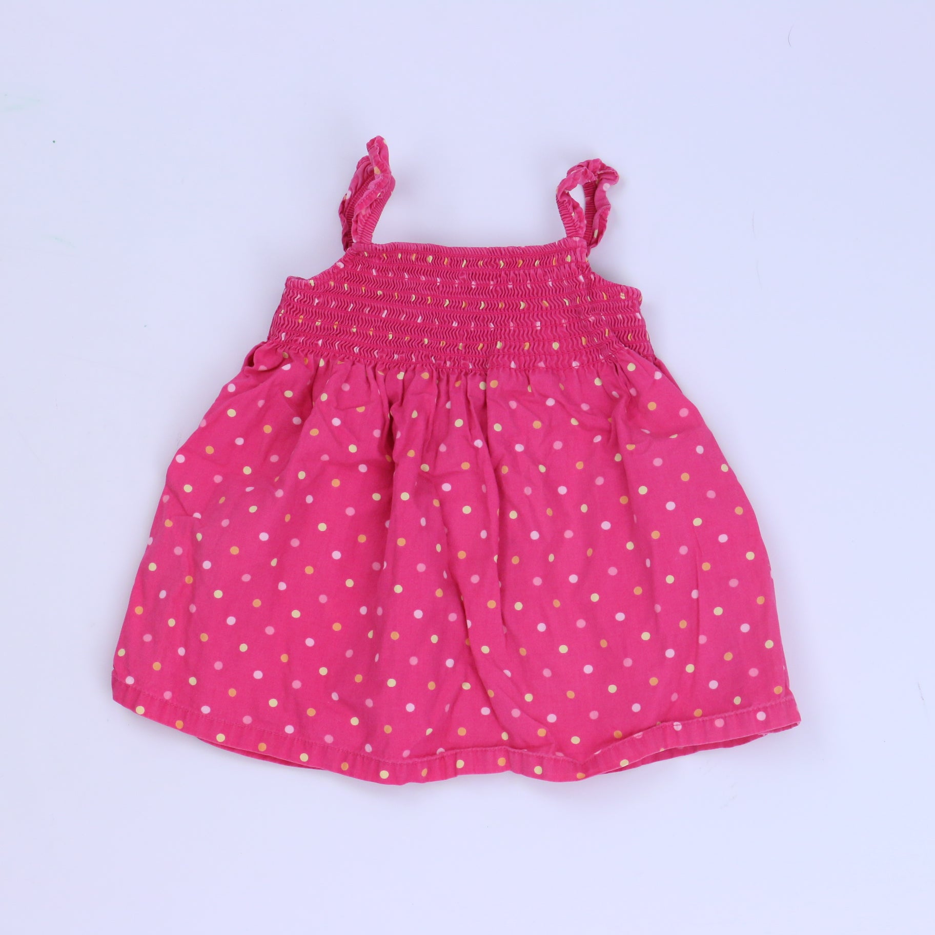 Gymboree Girls Pink Polka Dot Dress Size: 3-6 Months Pink Polka Dot