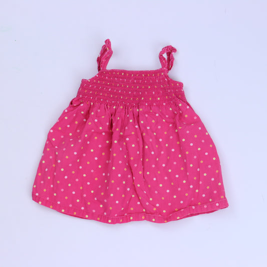 Gymboree Girls Pink Polka Dot Dress Size: 3-6 Months Pink Polka Dot
