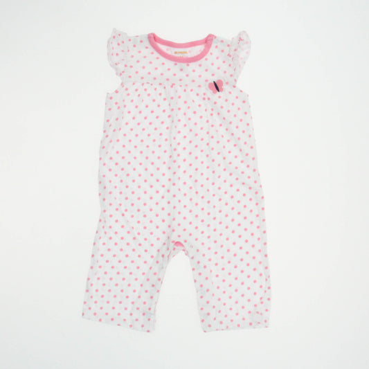 Gymboree Girls Pink | White Romper Size: 3-6 Months Pink | White