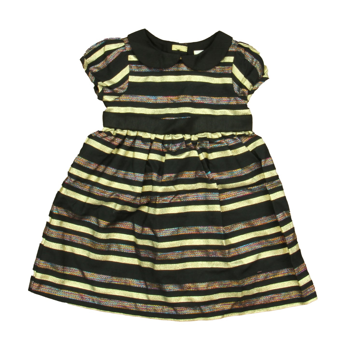 Gymboree Girls Black | Gold Dress Size: 6-12 Months Black | Gold