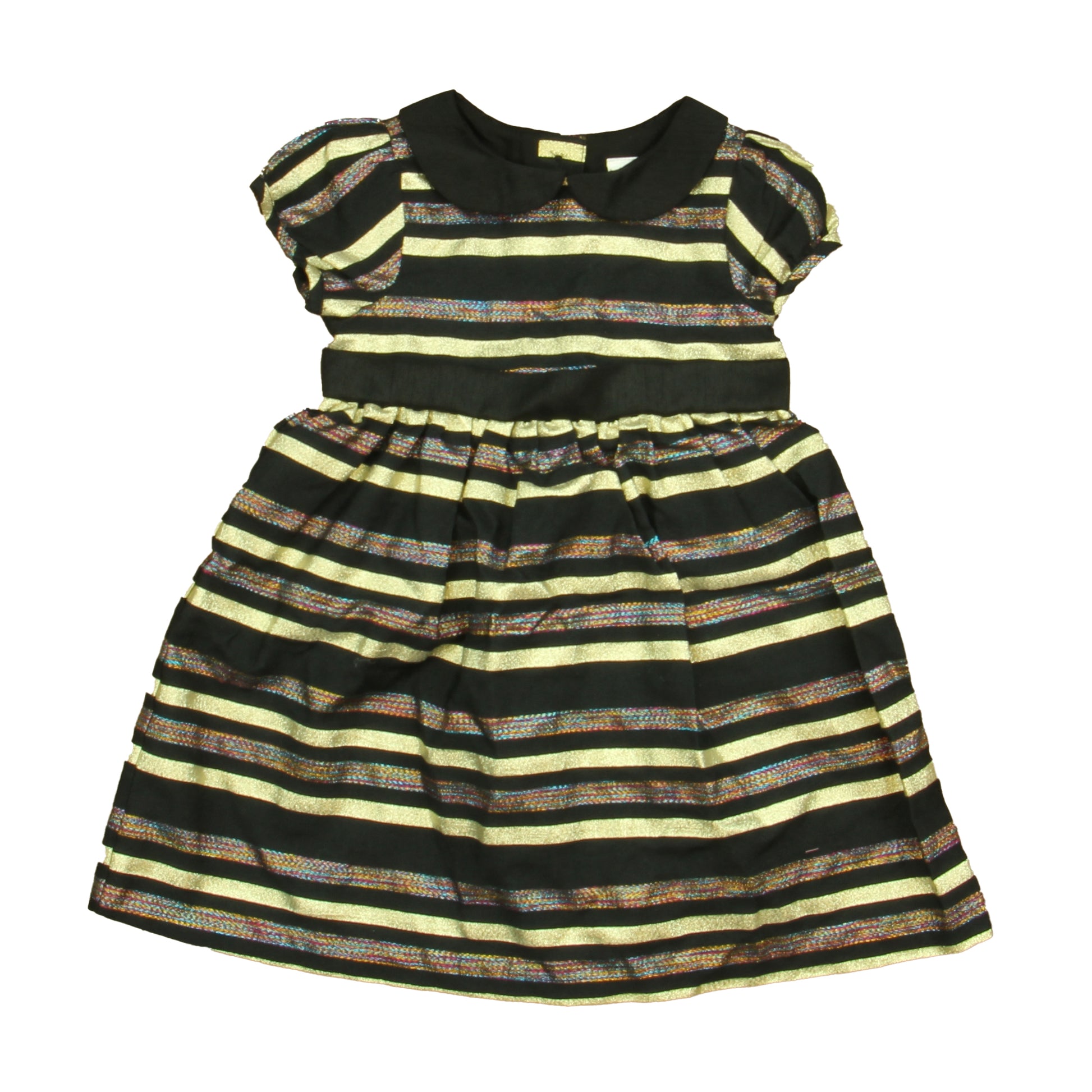 Gymboree Girls Black | Gold Dress Size: 6-12 Months Black | Gold