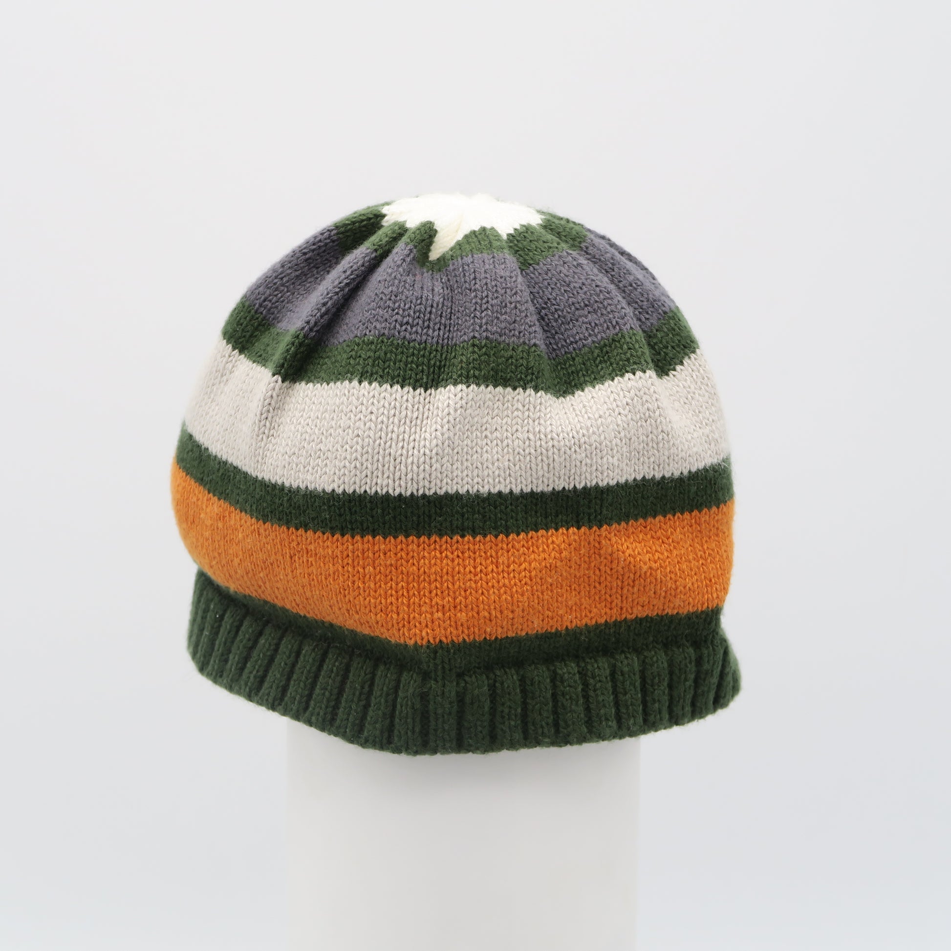 Gymboree Boys Green Stripe Winter Hat Size: 6-12 Months Green Stripe