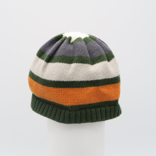 Gymboree Boys Green Stripe Winter Hat Size: 6-12 Months Green Stripe