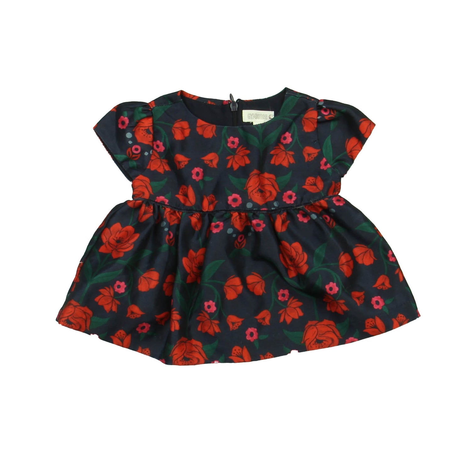 Gymboree Girls Navy | Red Dress Size: 6-12 Months Navy | Red