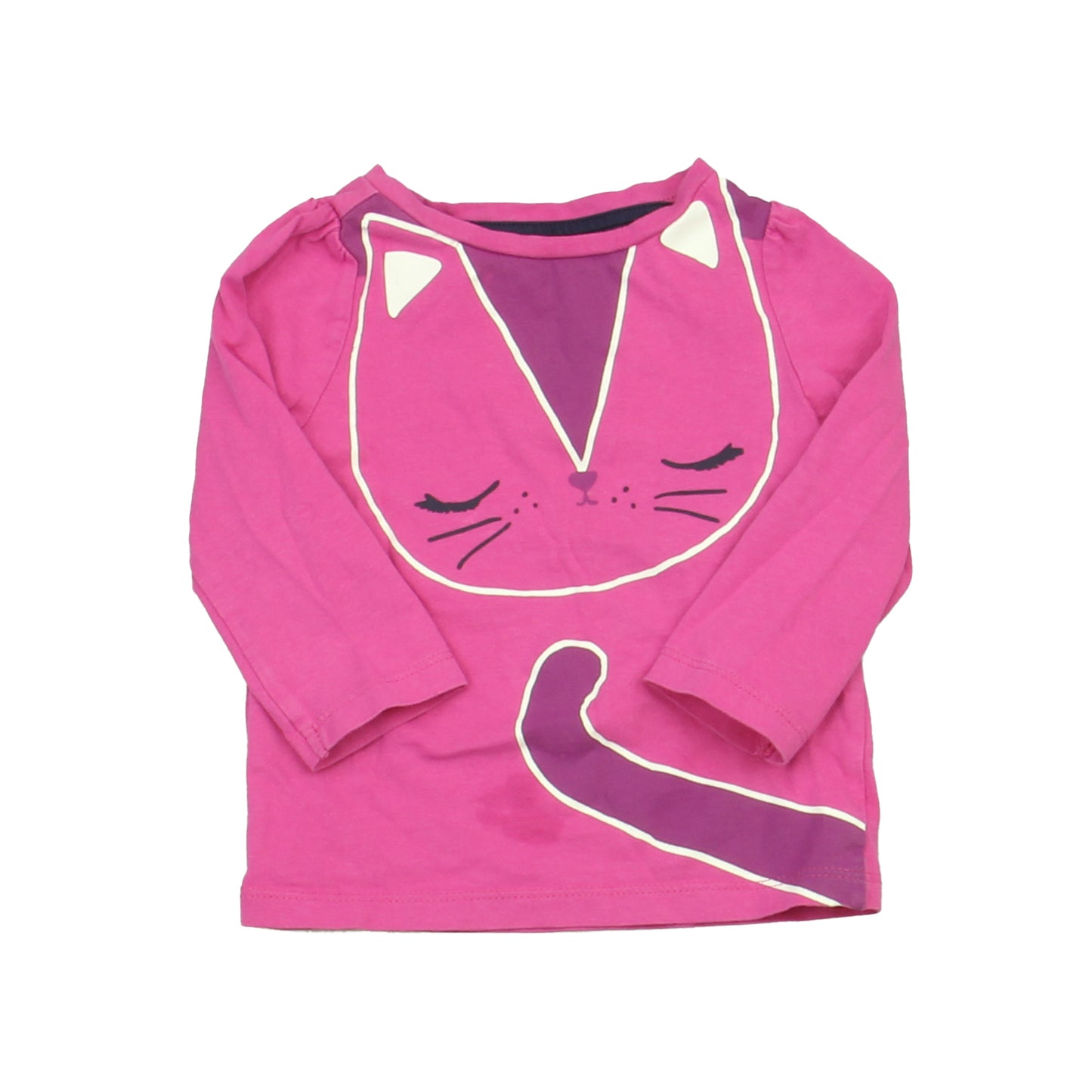 Gymboree Girls Pink | Cat Long Sleeve T-Shirt Size: 6-12 Months Pink | Cat