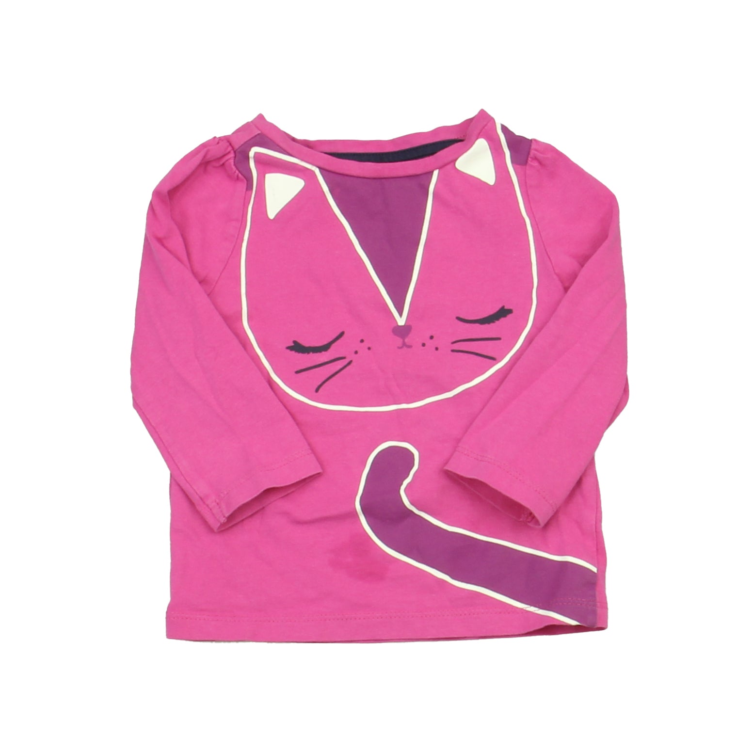 Gymboree Girls Pink | Cat Long Sleeve T-Shirt Size: 6-12 Months Pink | Cat