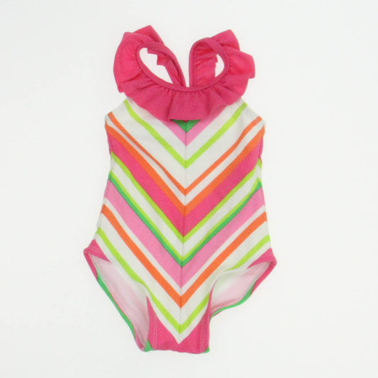 Gymboree Girls Pink Stripe 1-piece Swimsuit Size: 6-12 Months Pink Stripe