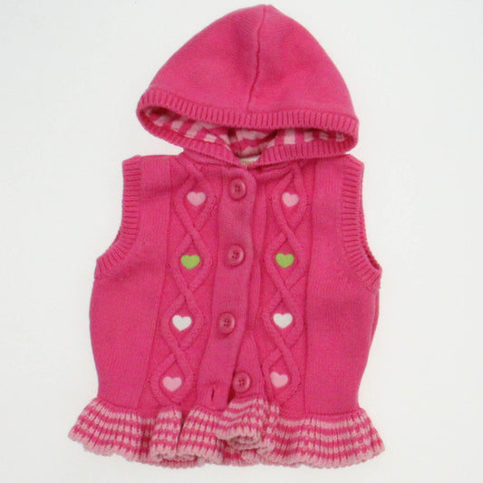 Gymboree Girls Pink Sweater Vest Size: 6-12 Months Pink