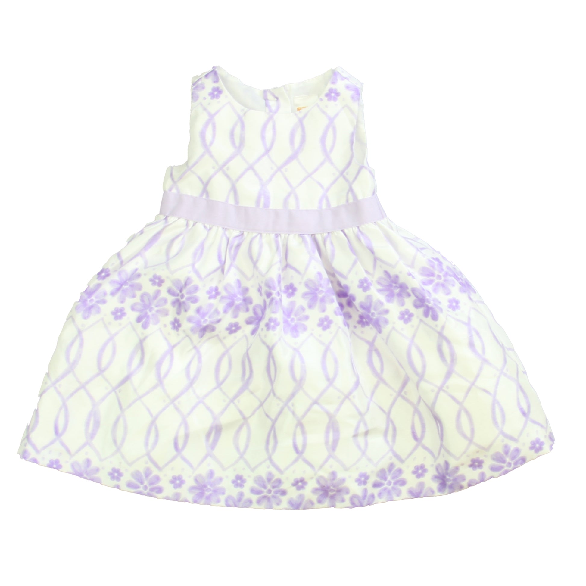 Gymboree Girls Purple | White Dress Size: 6-12 Months Purple | White