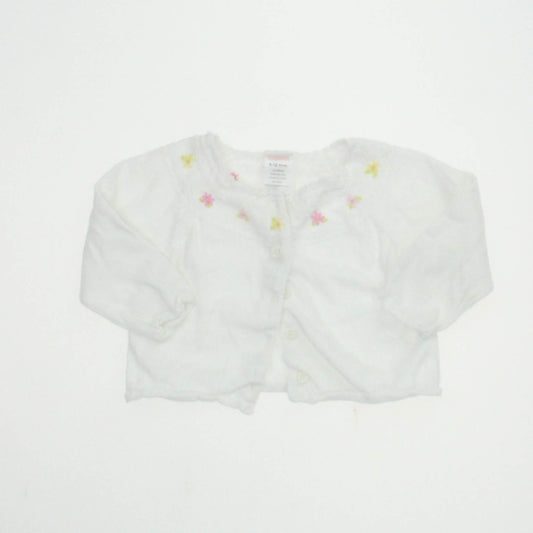 Gymboree Girls White Flowers Cardigan Size: 6-12 Months White Flowers