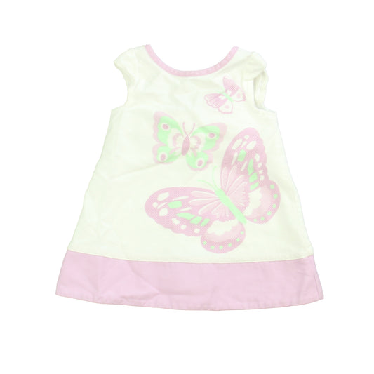 Gymboree Girls White | Lavender Dress Size: 6-12 Months White | Lavender