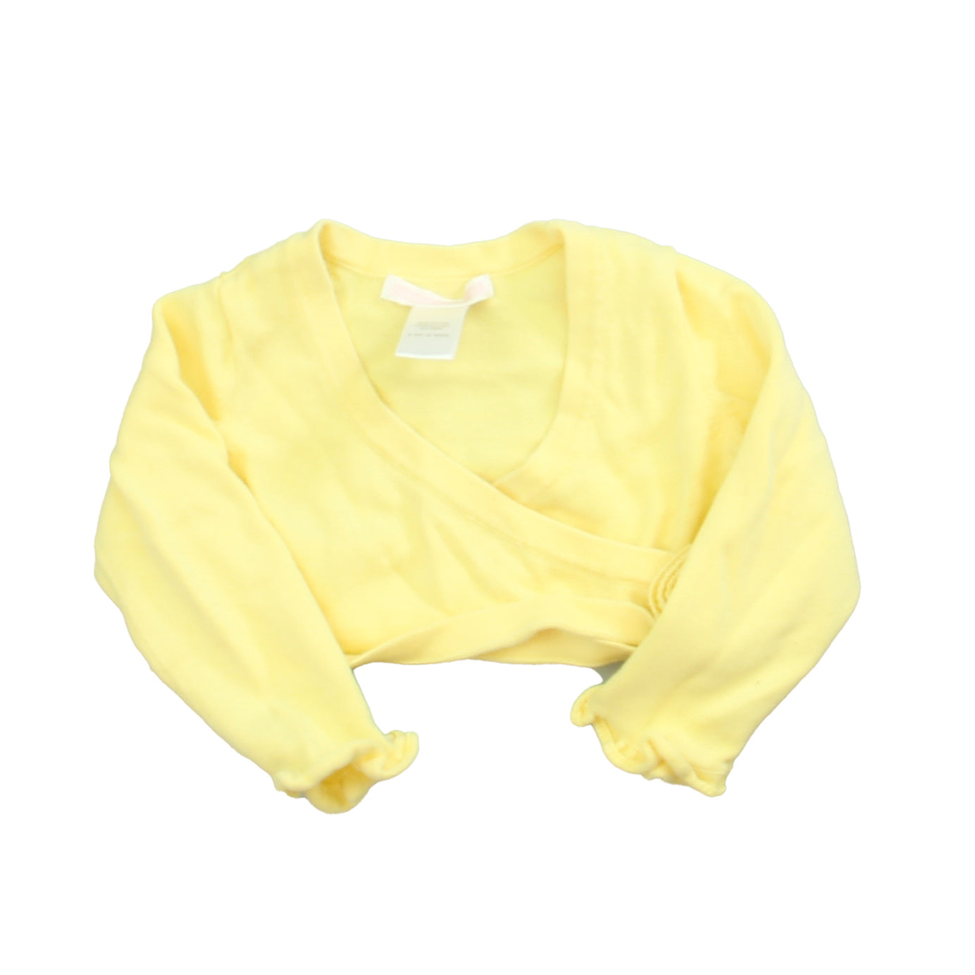 Gymboree Girls Yellow | White Cardigan Size: 6-12 Months Yellow | White