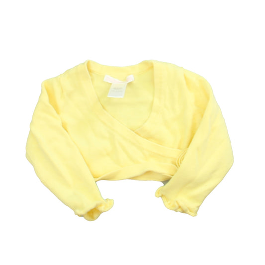 Gymboree Girls Yellow | White Cardigan Size: 6-12 Months Yellow | White