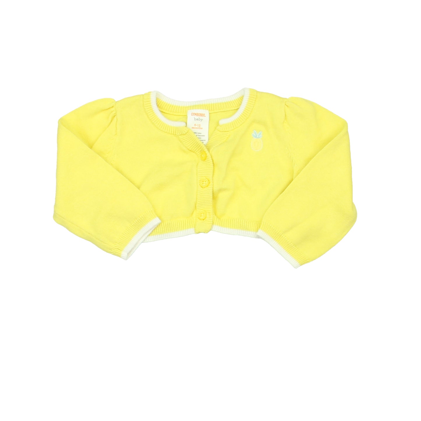 Gymboree Girls Yellow Cardigan Size: 6-12 Months Yellow