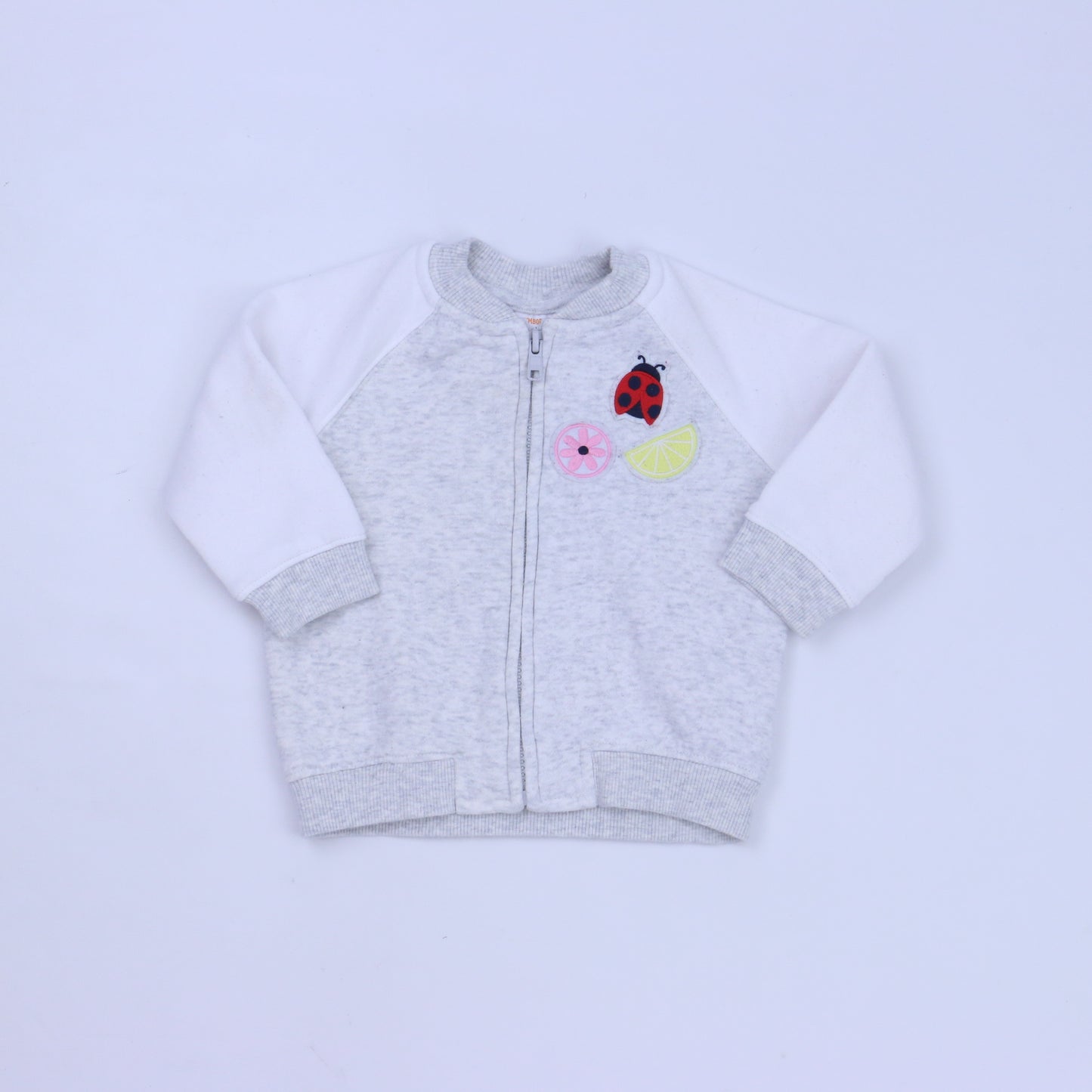 Gymboree Girls White | Gray Jacket Size: 6-12 Months White | Gray