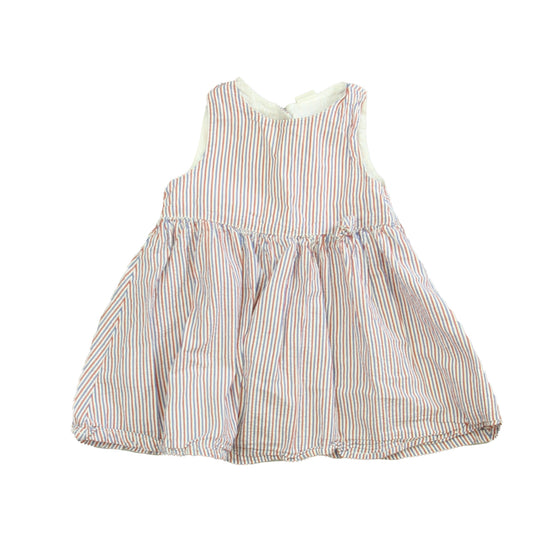 H&M Girls Red | White | Blue Dress Size: 9-12 Months Red | White | Blue