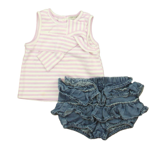 Habitual Girls Purple | White | Blue Apparel Sets Size: 12 Months Purple | White | Blue