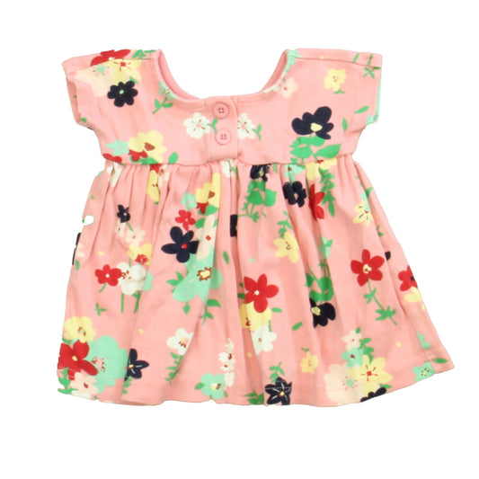Hanna Andersson Girls Pink Floral Dress Size: 6-12 Months Pink Floral