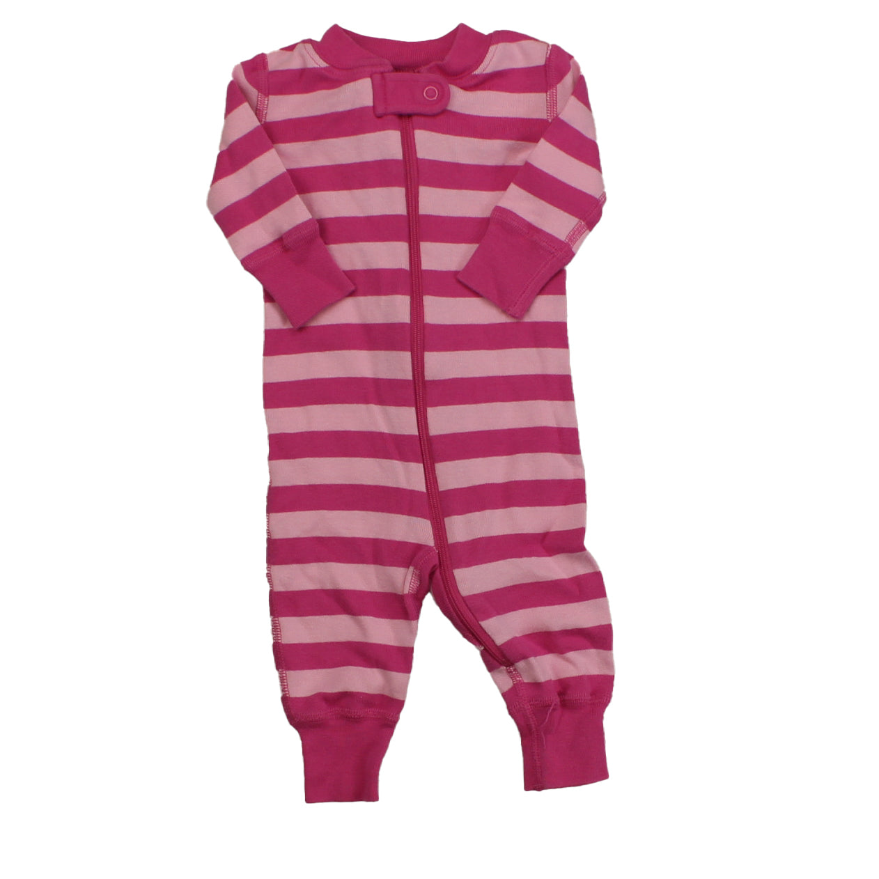 Hanna Anderson Girls Pink | Stripes 1-piece Non-footed Pajamas Size: 0-3 Months Pink | Stripes