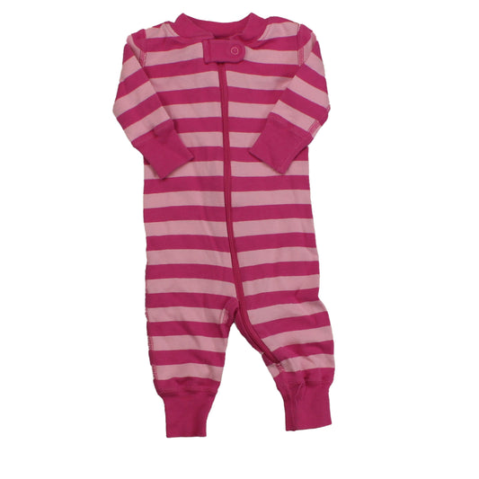 Hanna Anderson Girls Pink | Stripes 1-piece Non-footed Pajamas Size: 0-3 Months Pink | Stripes