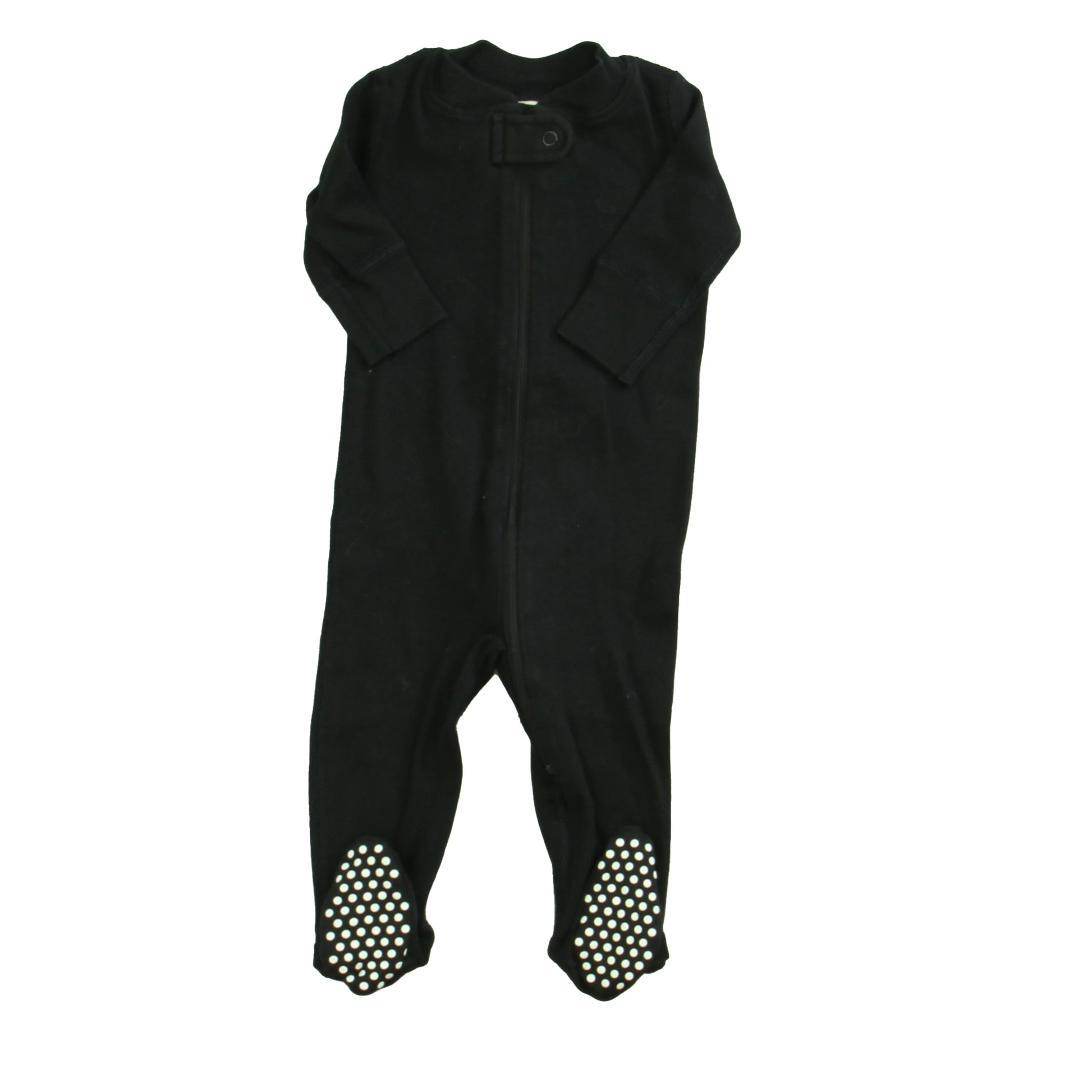 Hanna Andersson Unisex Black 1-piece footed Pajamas Size: 0-3 Months Black