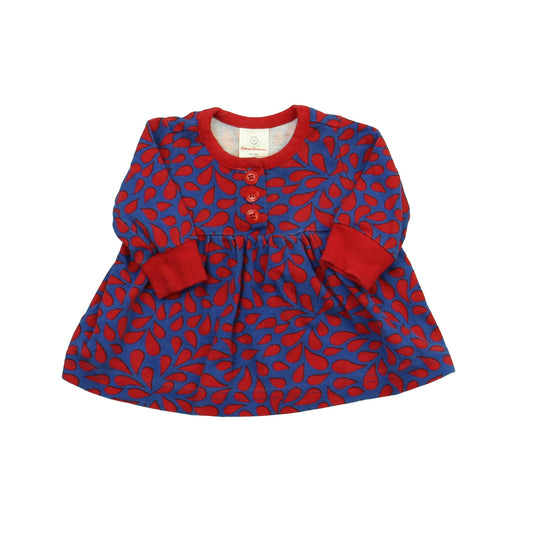 Hanna Andersson Girls Blue | Red Dress Size: 0-3 Months Blue | Red
