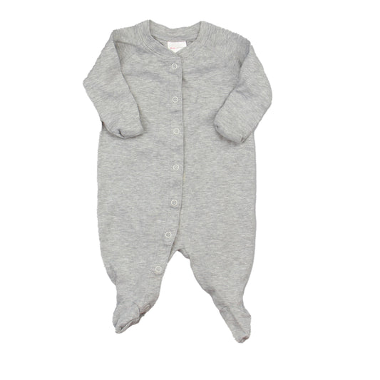 Hanna Andersson Unisex Gray 1-piece footed Pajamas Size: 0-3 Months Gray
