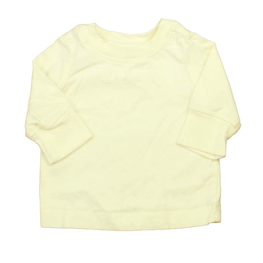 Hanna Andersson Unisex Ivory Long Sleeve T-Shirt Size: 0-3 Months Ivory