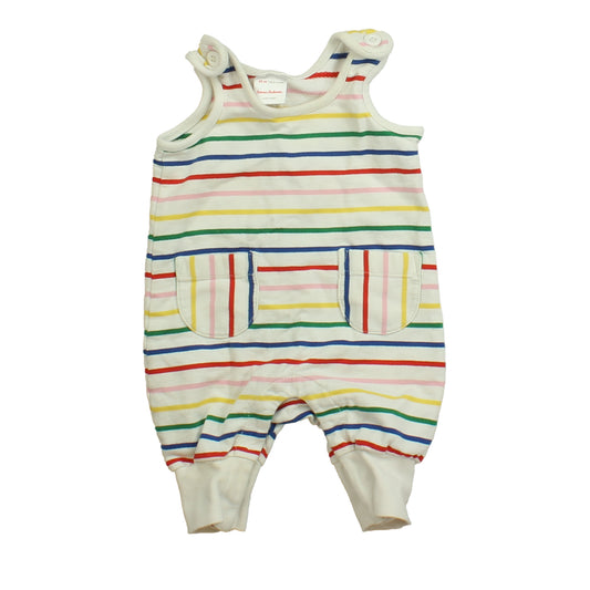 Hanna Andersson Girls White | Multi Stripes Romper Size: 0-3 Months