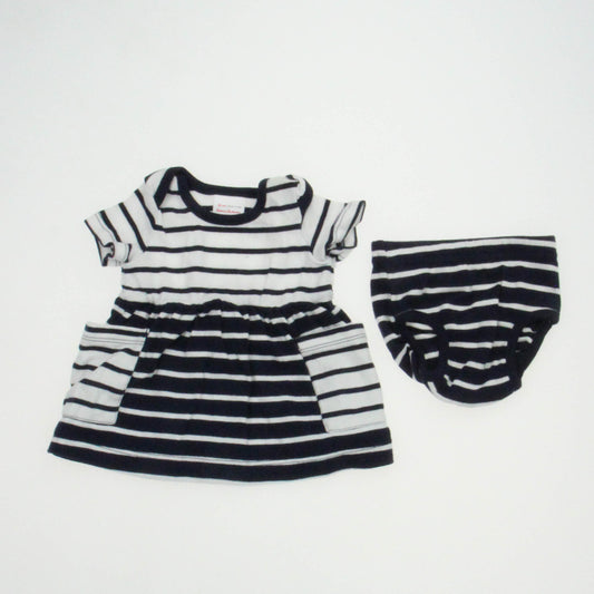 Hanna Andersson Girls Blue | White Dress Size: 0-3 months (50) Blue | White