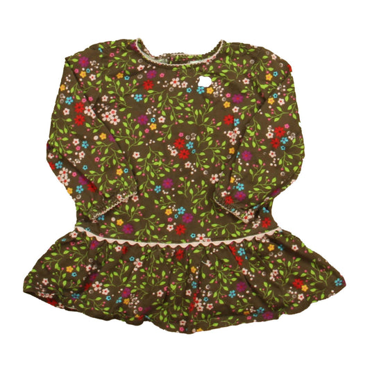 Hanna Andersson Girls Brown Floral Dress Size: 12-18 Months Brown Floral