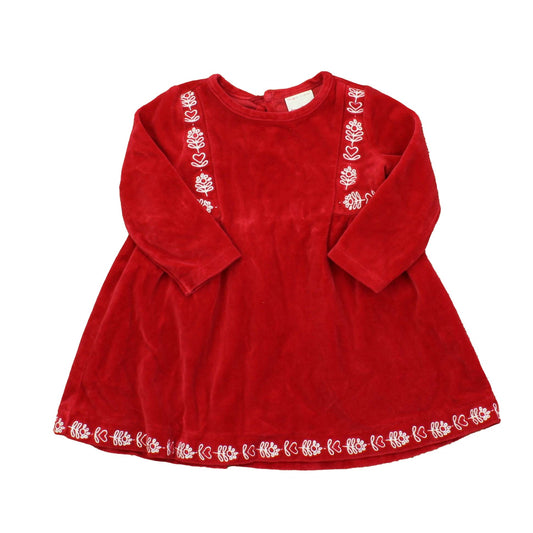 Hanna Andersson Girls Red Dress Size: 12-18 Months