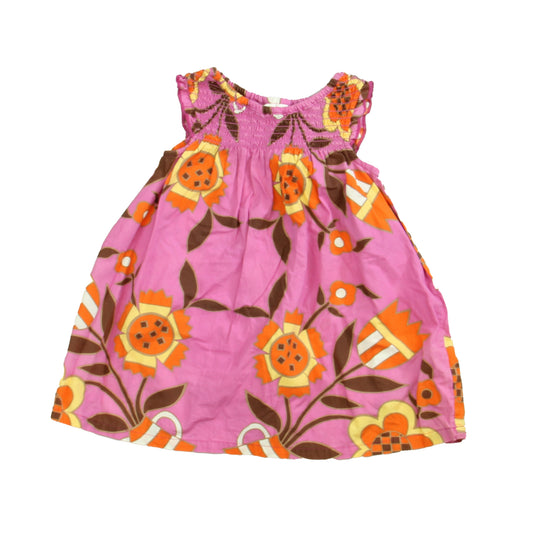 Hanna Andersson Girls Pink | Orange Dress Size: 18-24 Months Pink | Orange