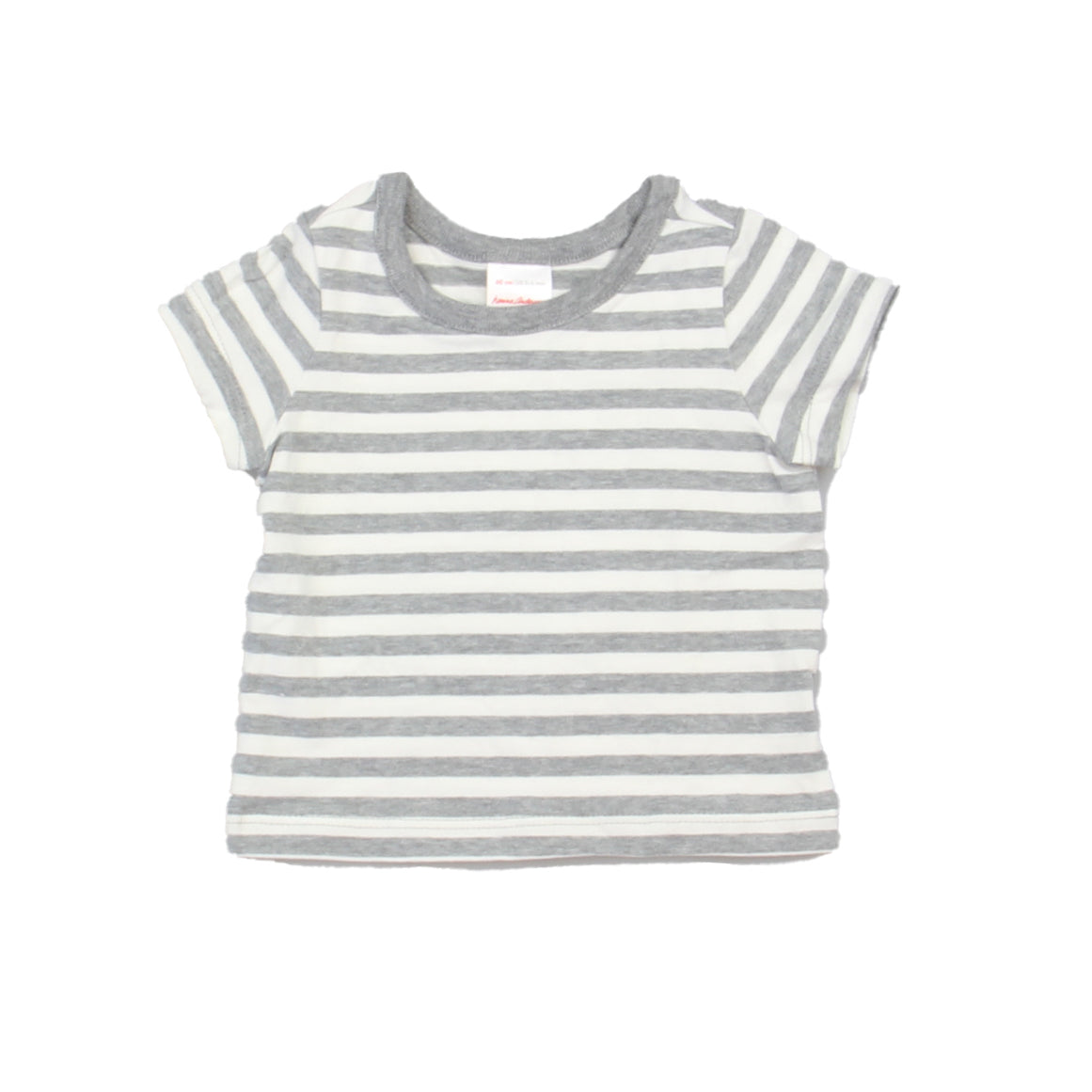 Hanna Andersson Unisex Grey | White | Stripes T-Shirt Size: 3-6 Months (60) Grey | White | Stripes