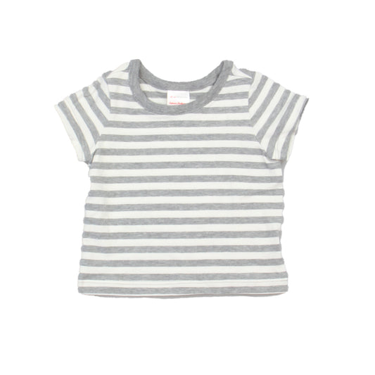 Hanna Andersson Unisex Grey | White | Stripes T-Shirt Size: 3-6 Months (60) Grey | White | Stripes